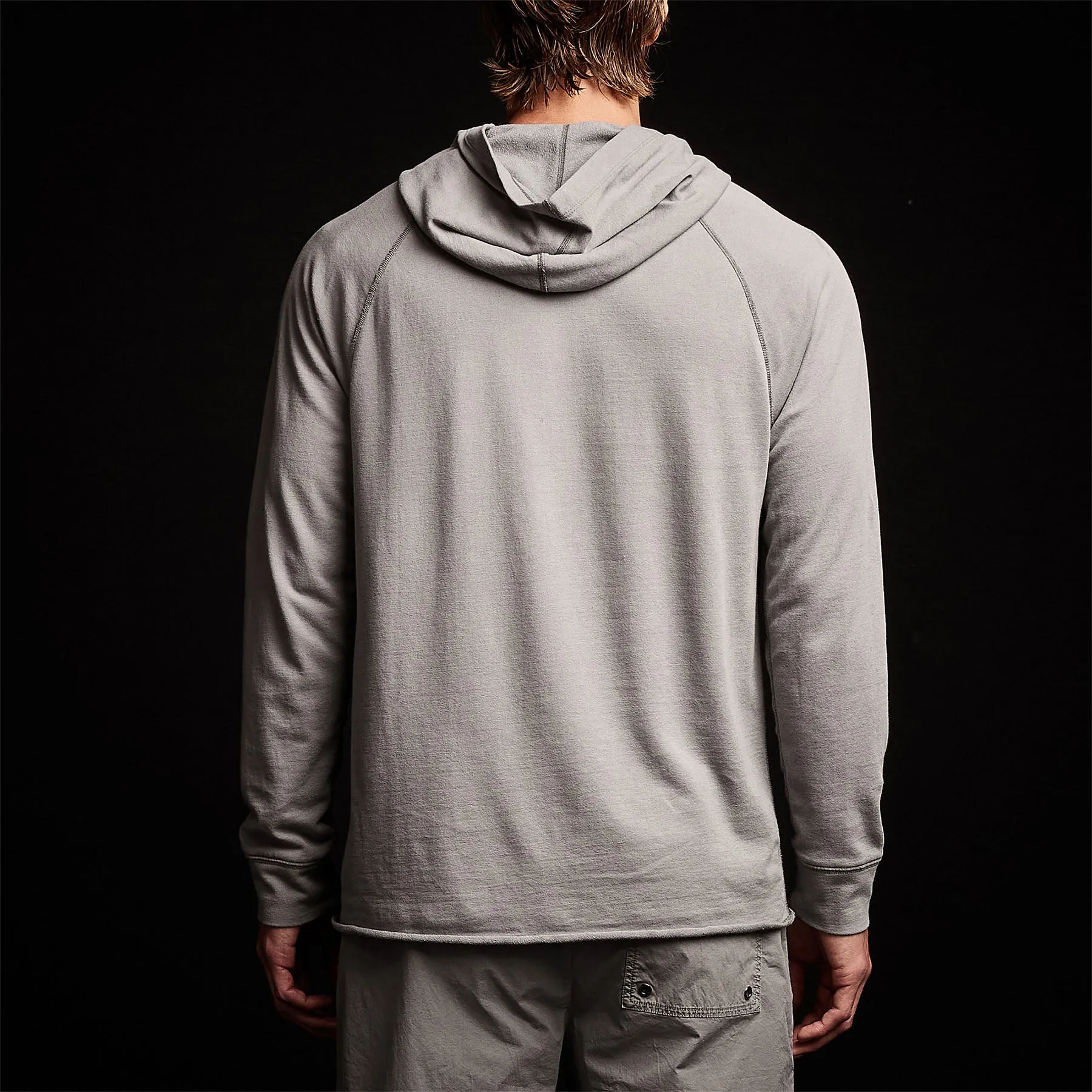 Crisp Cotton Terry Hoodie - Silver Grey