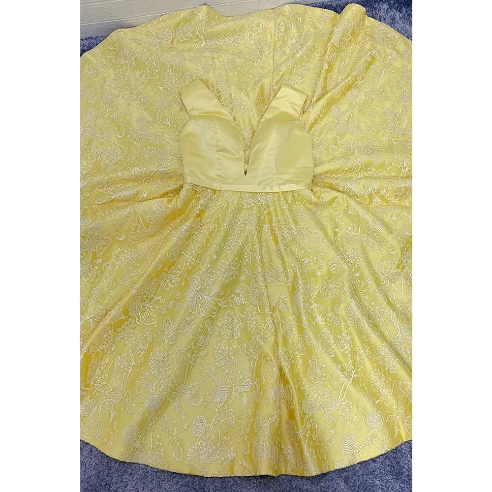 Cute Yellow Cocktail Dress