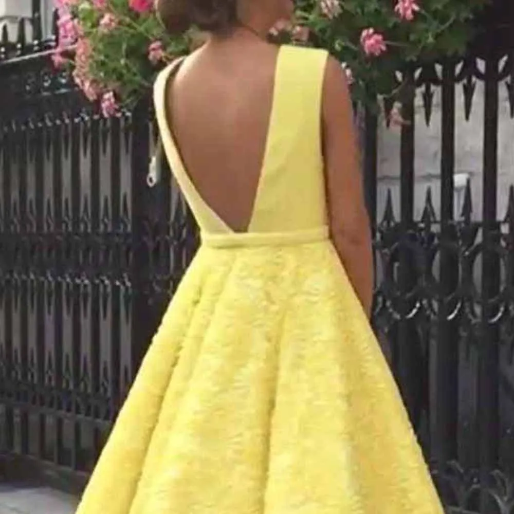 Cute Yellow Cocktail Dress