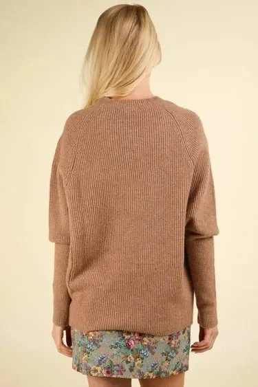 Dolman Sleeve Oversized Knit Sweater Top