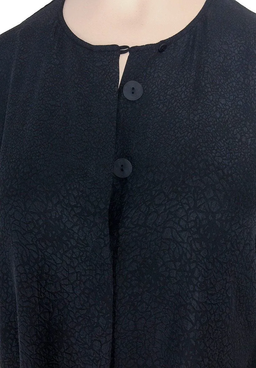 Dressori Black Silk Trapeze Blouse