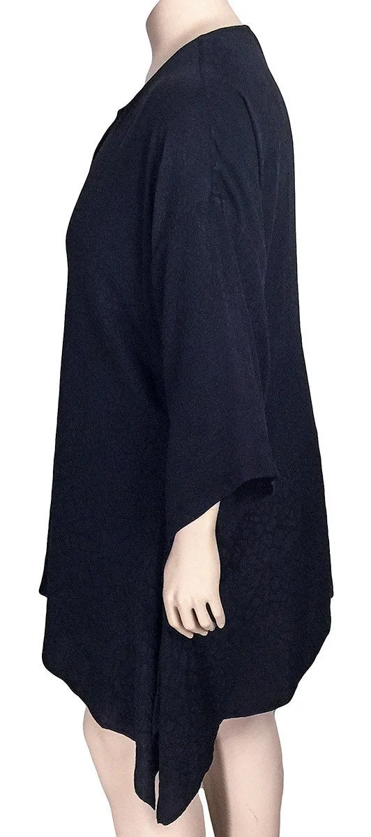 Dressori Black Silk Trapeze Blouse