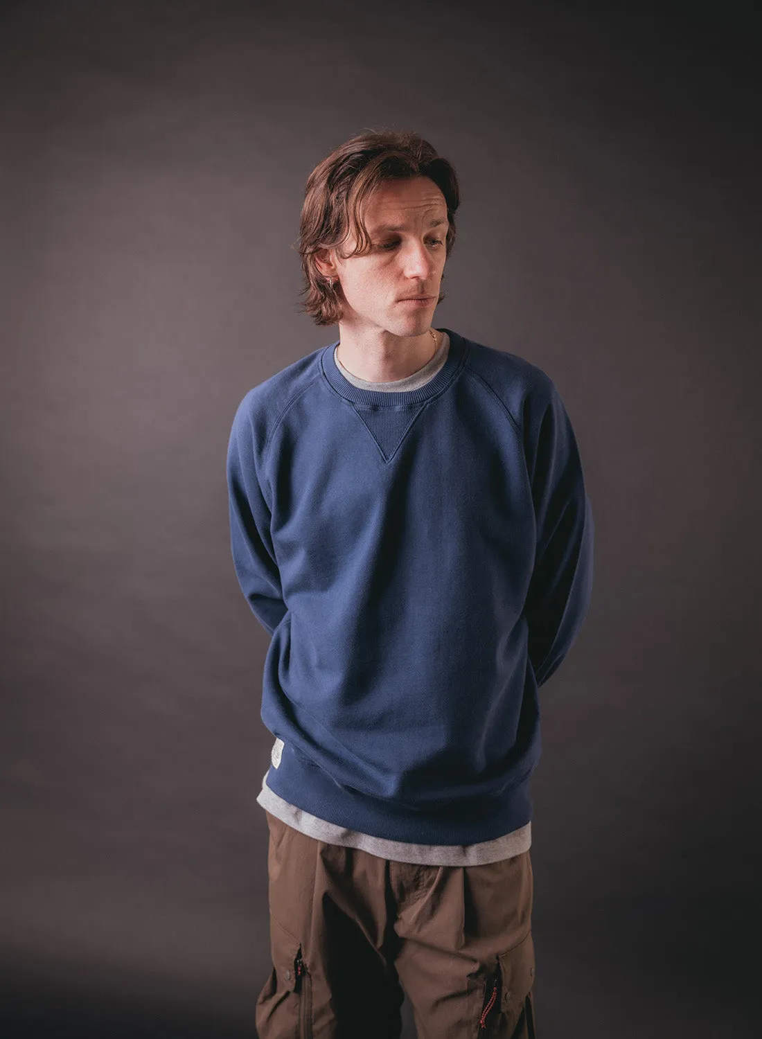 Embroidered Arrow Crew Sweatshirt in Royal Blue