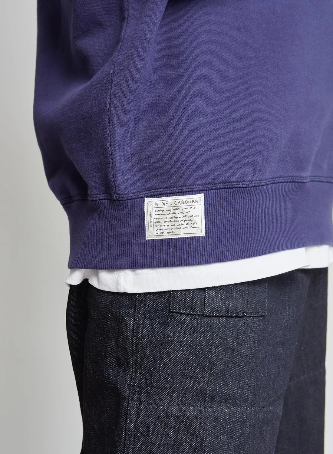 Embroidered Arrow Crew Sweatshirt in Royal Blue