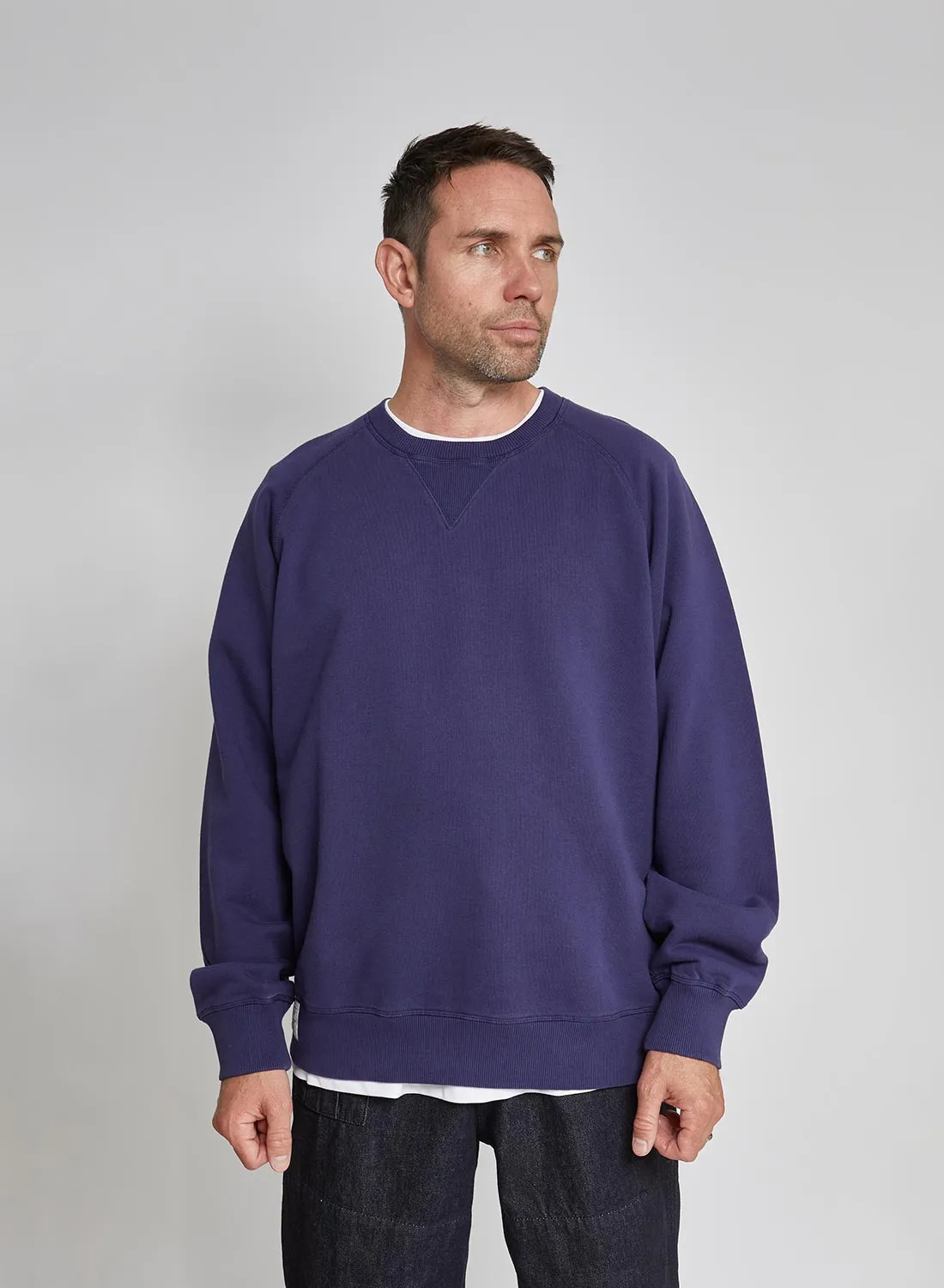 Embroidered Arrow Crew Sweatshirt in Royal Blue