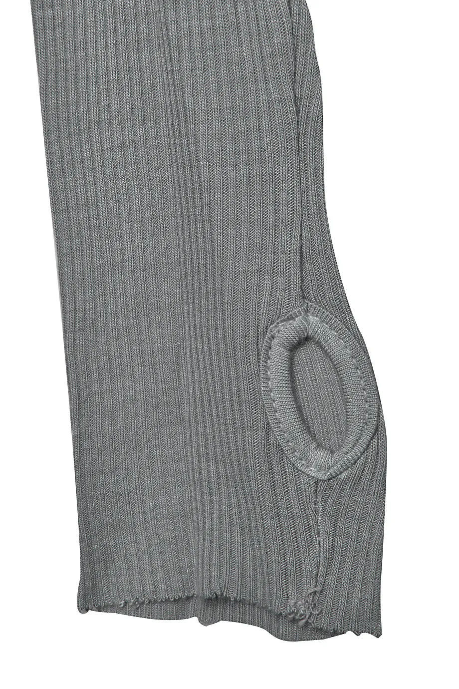 ENZA COSTA FROST Cuffed Grey Top