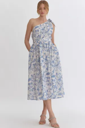 Eyelet One Shoulder Dress