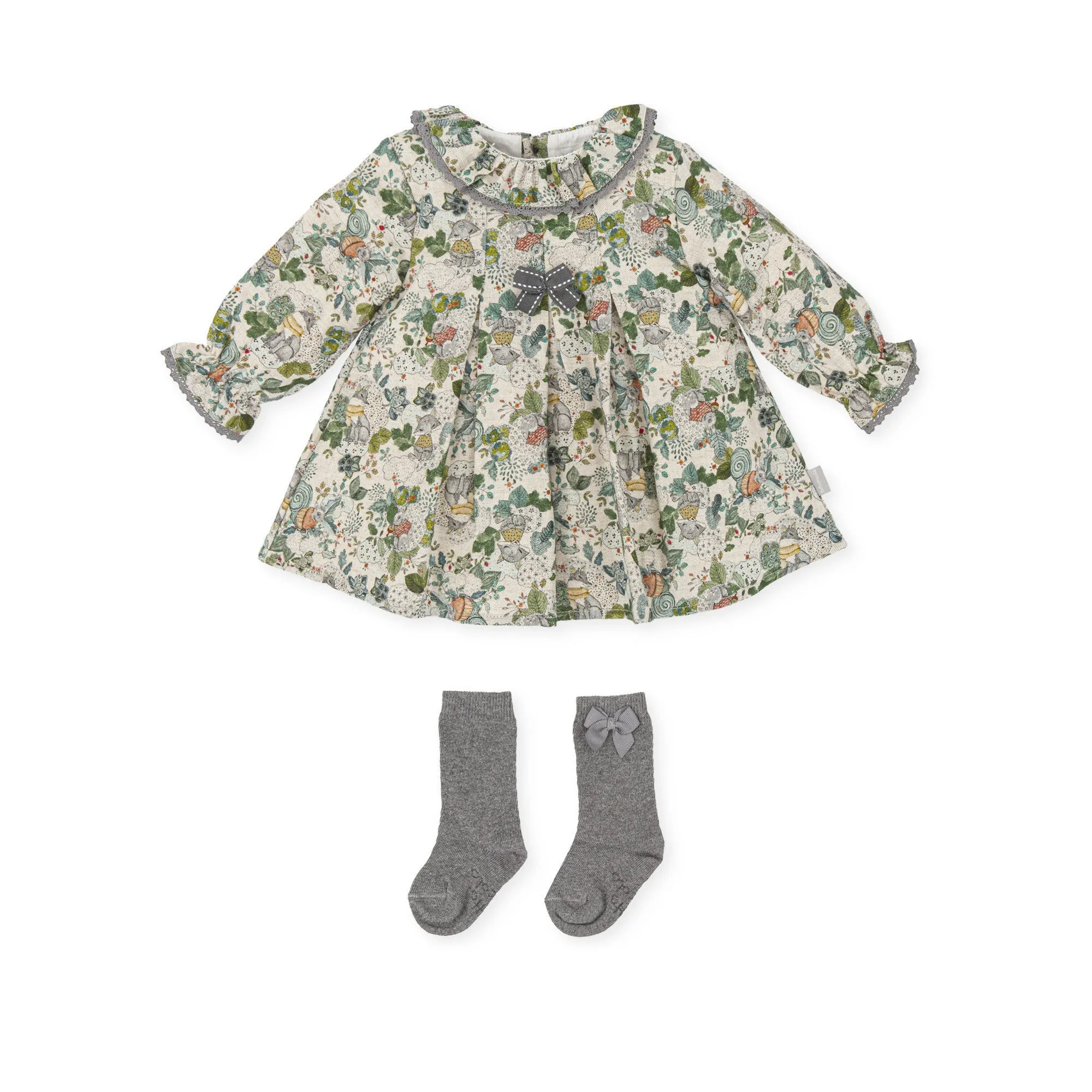 Fall Floral Dress and Socks