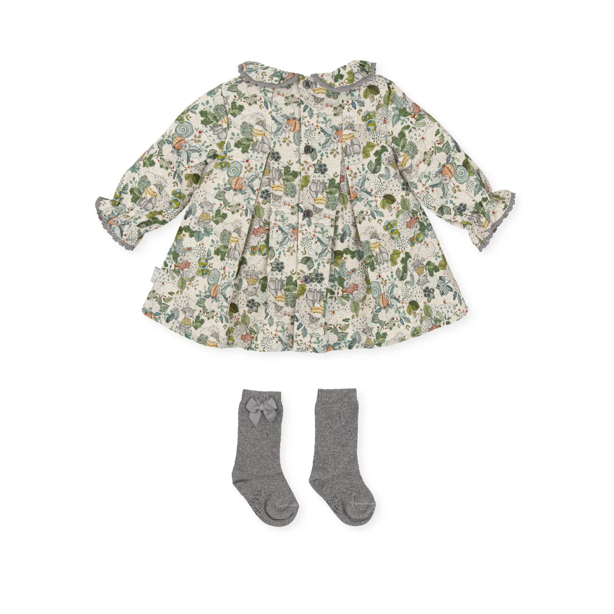 Fall Floral Dress and Socks
