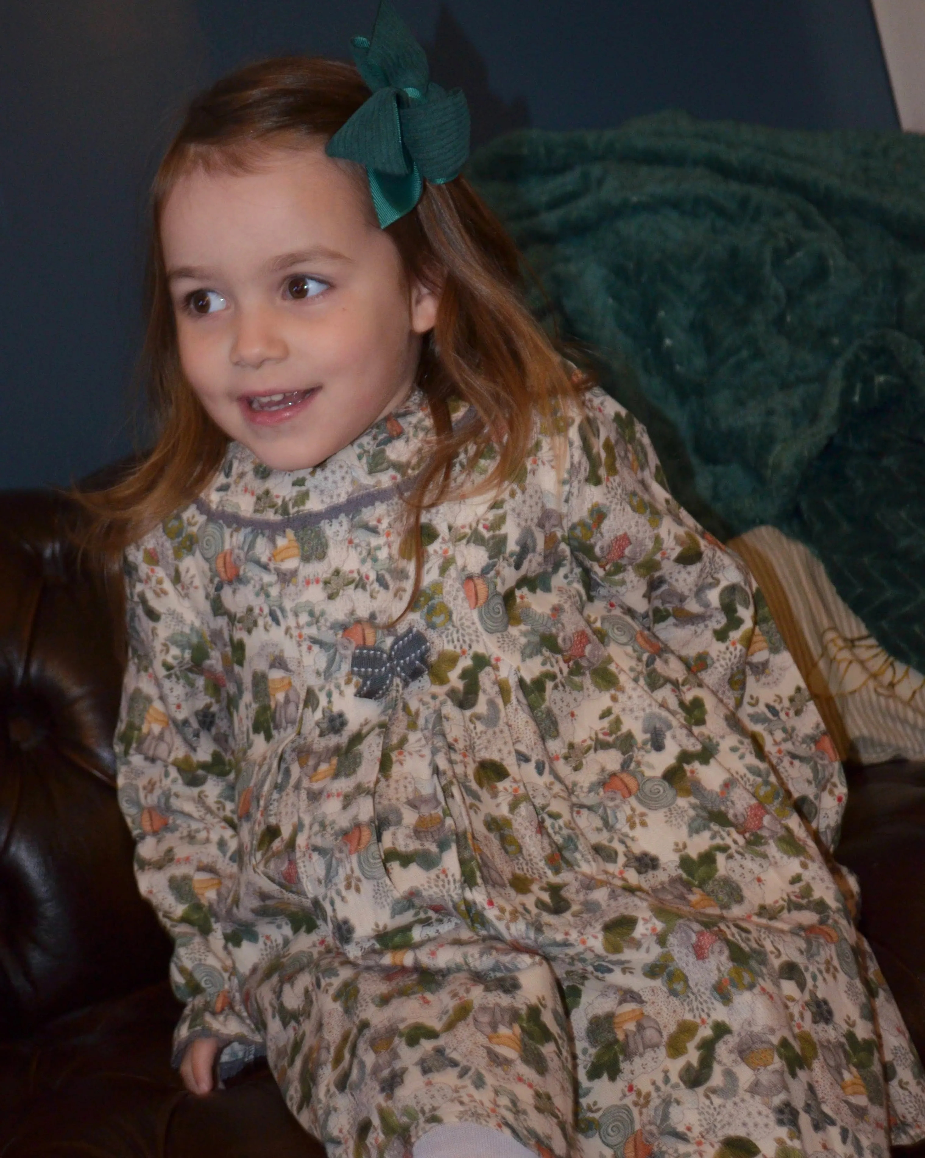 Fall Floral Dress and Socks