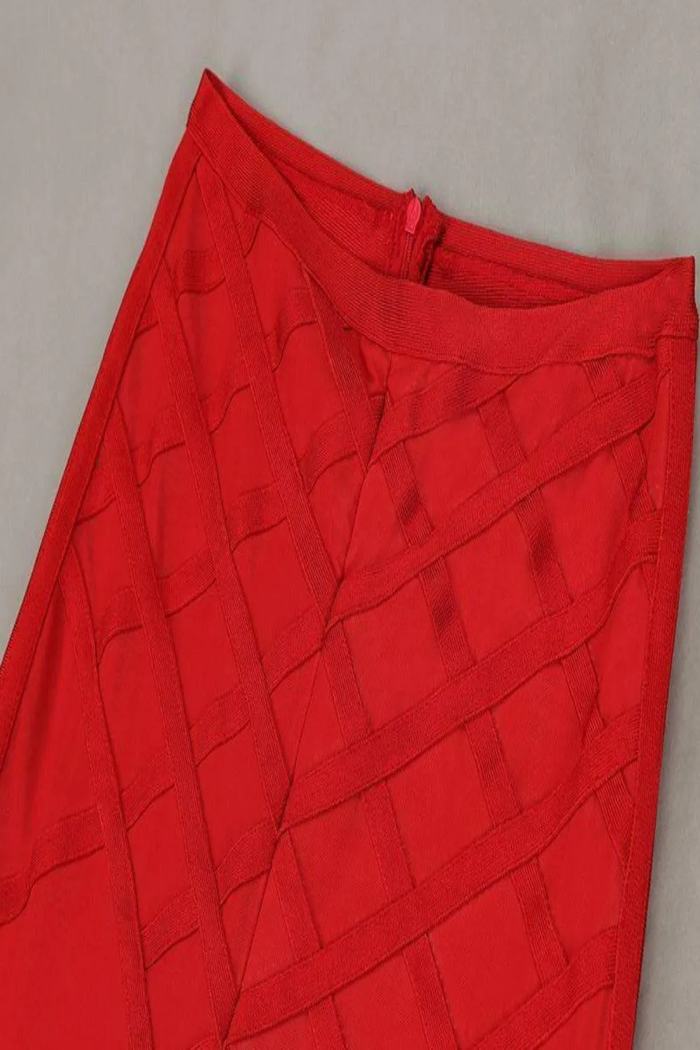 Feather Long Sleeve 2 Piece Red Jumpsuit Set