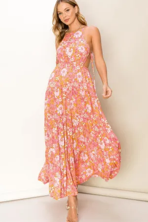 Fields of Floral Maxi Dress in PINK