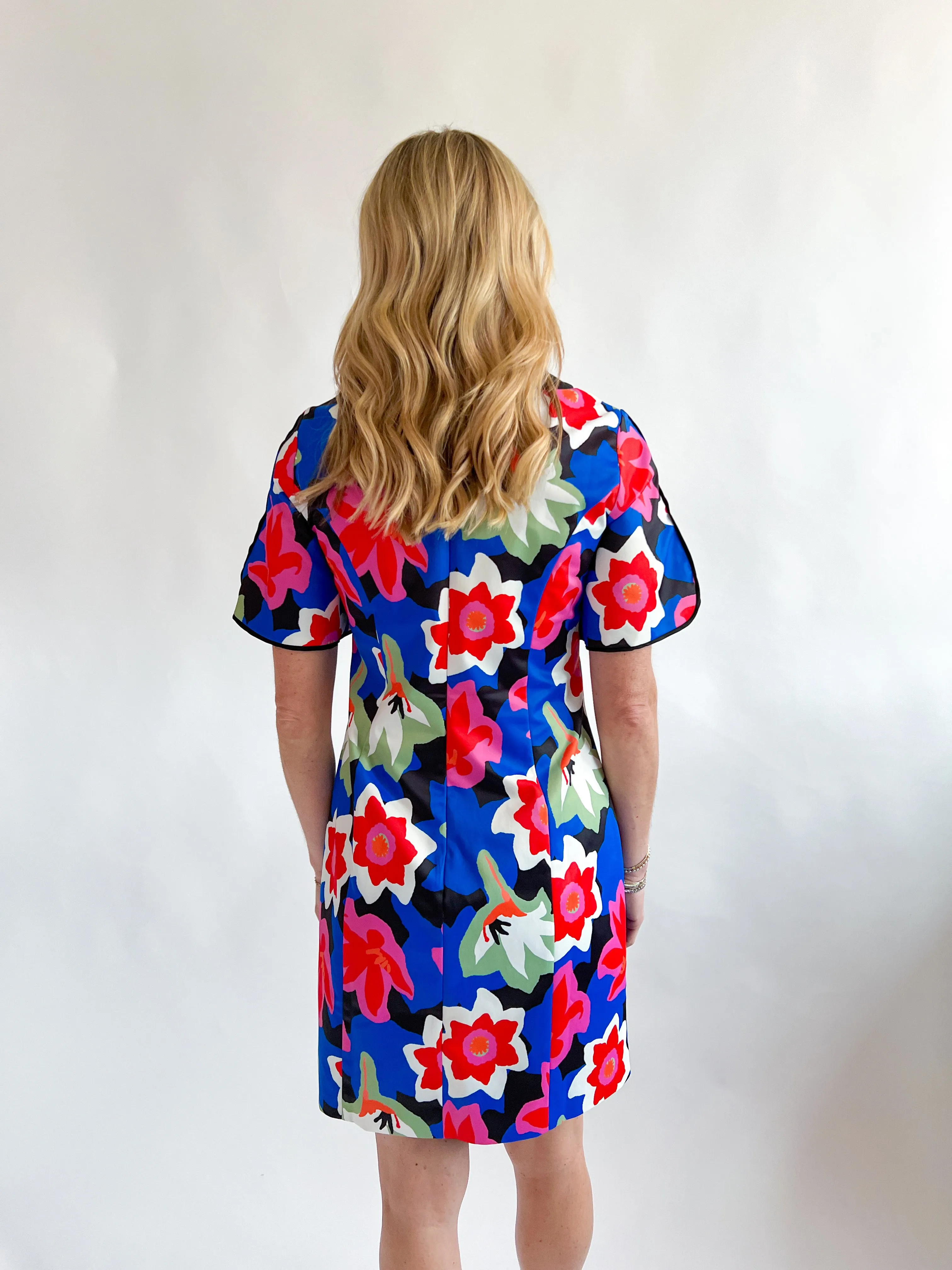 Floral Print V Neck Dress