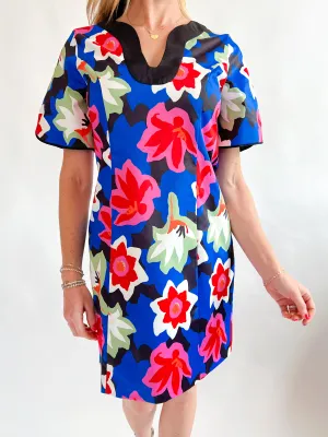 Floral Print V Neck Dress