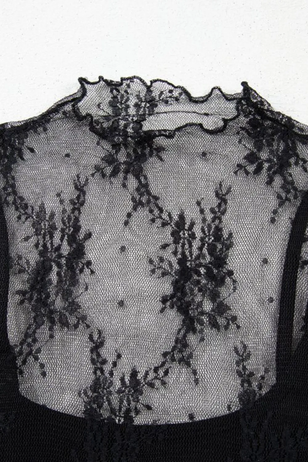 Floral Sheer Mesh Short Sleeve Top and Cami Set S-XL