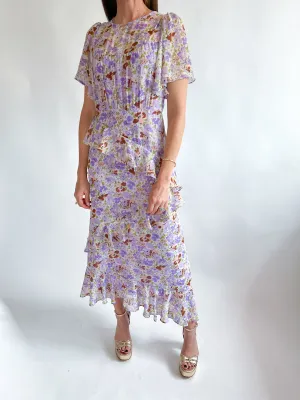 Floramae High Neck Midi Dress