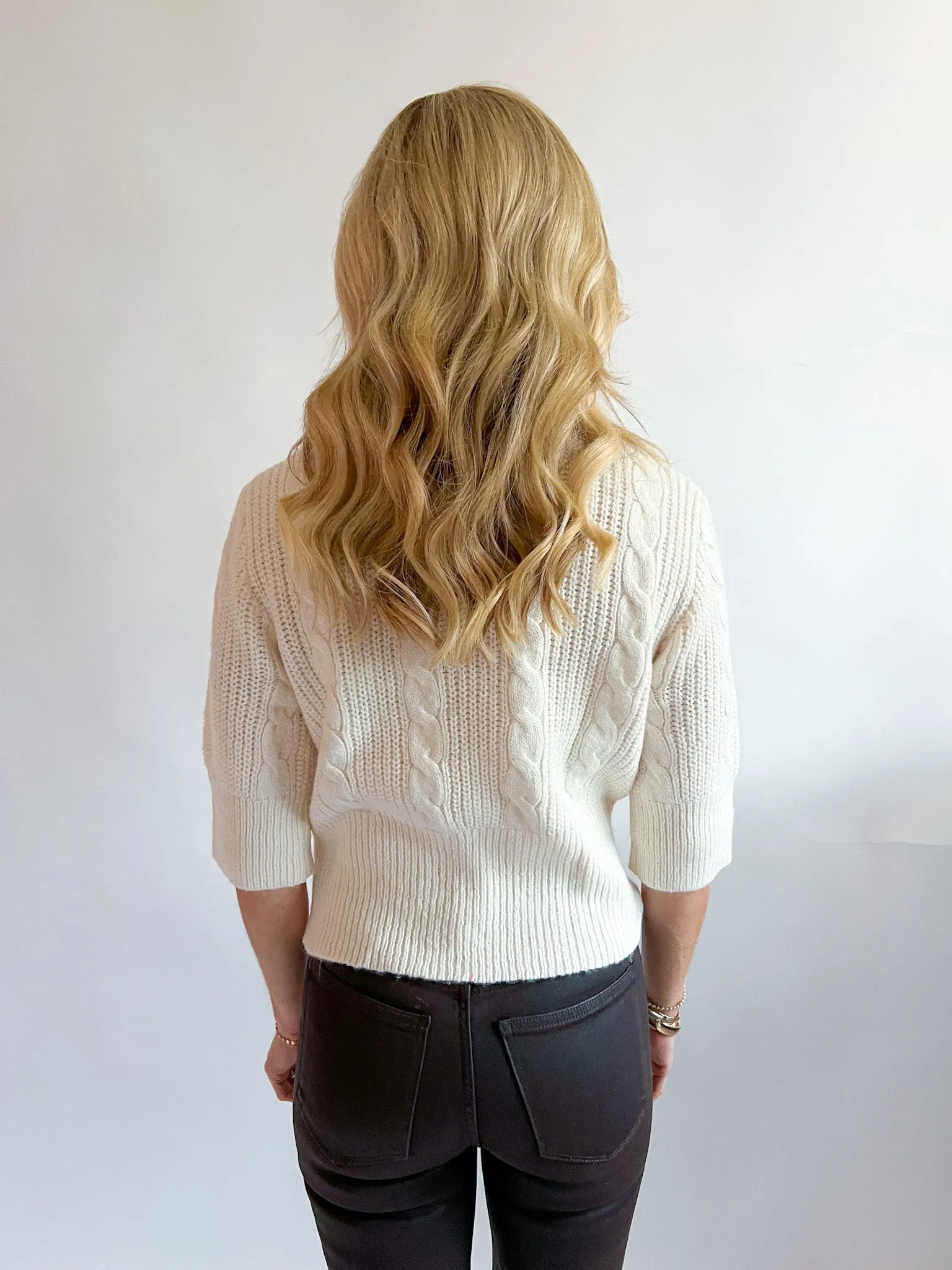 Fuzzy Cable Cardigan
