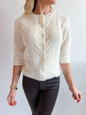 Fuzzy Cable Cardigan