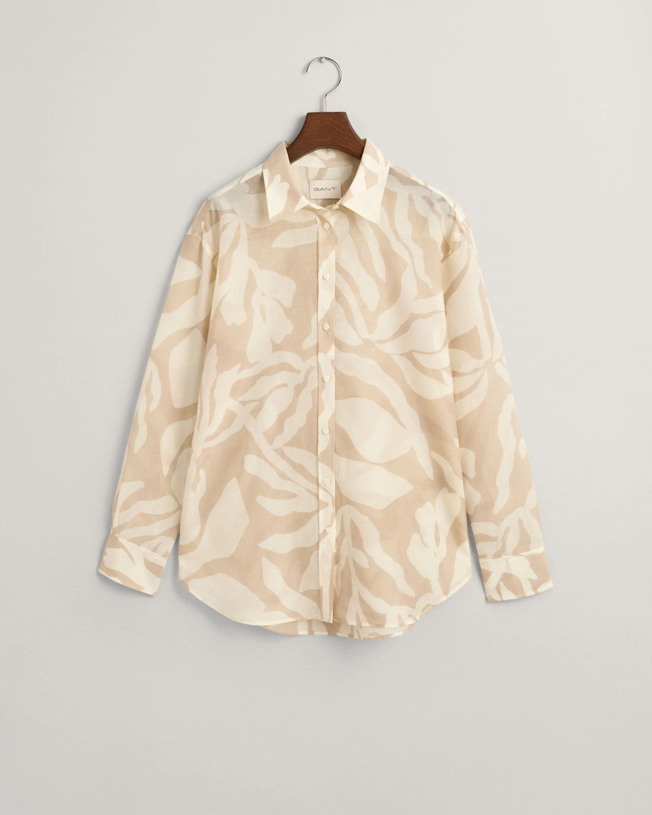 Gant Womens Palm Silk Shirt - Dry sand