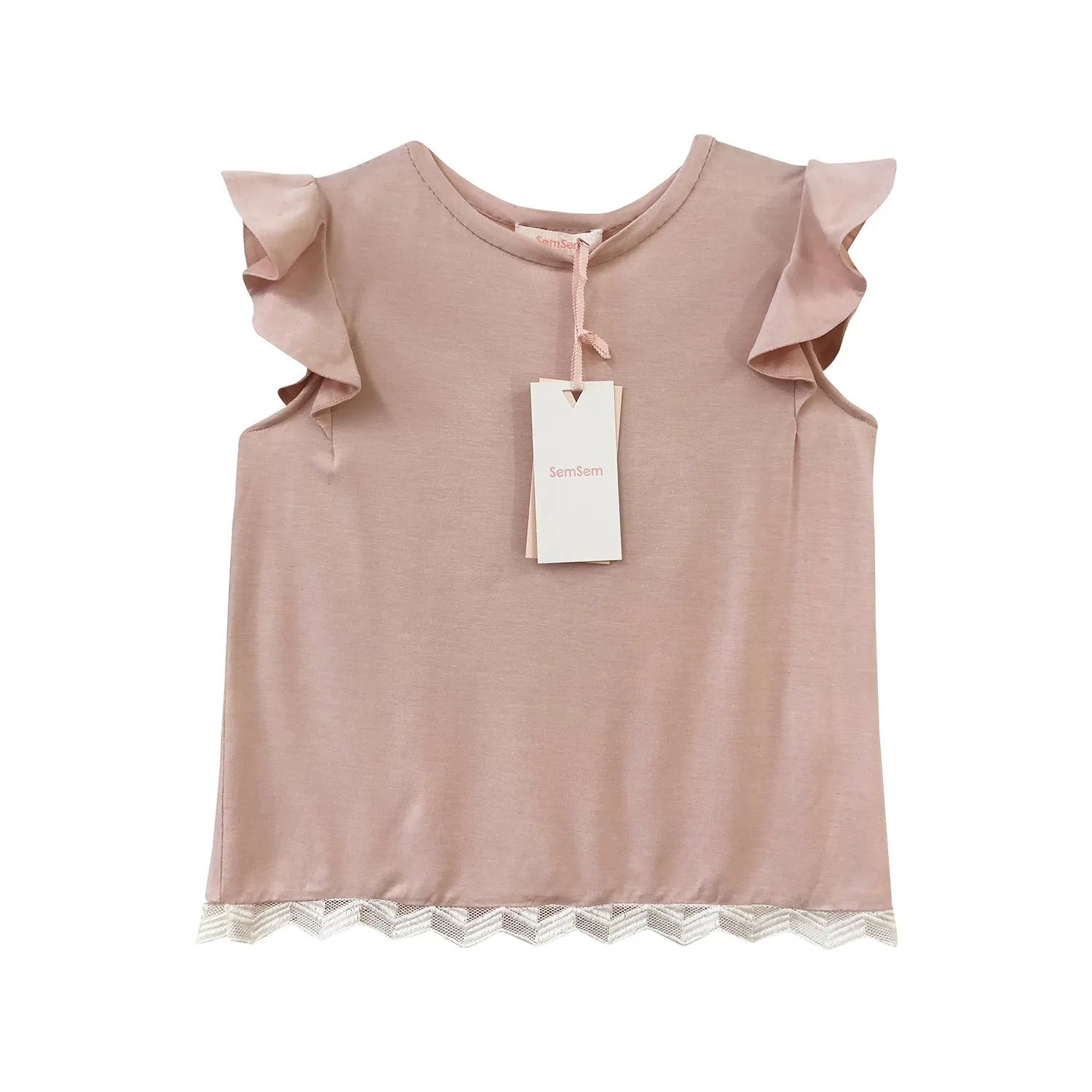 Girls Dalia Jersey Top - Pale Blush