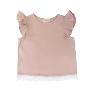 Girls Lotus Jersey Top - Blush