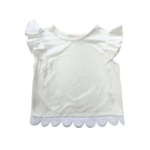 Girls Lotus Jersey Top - Cream