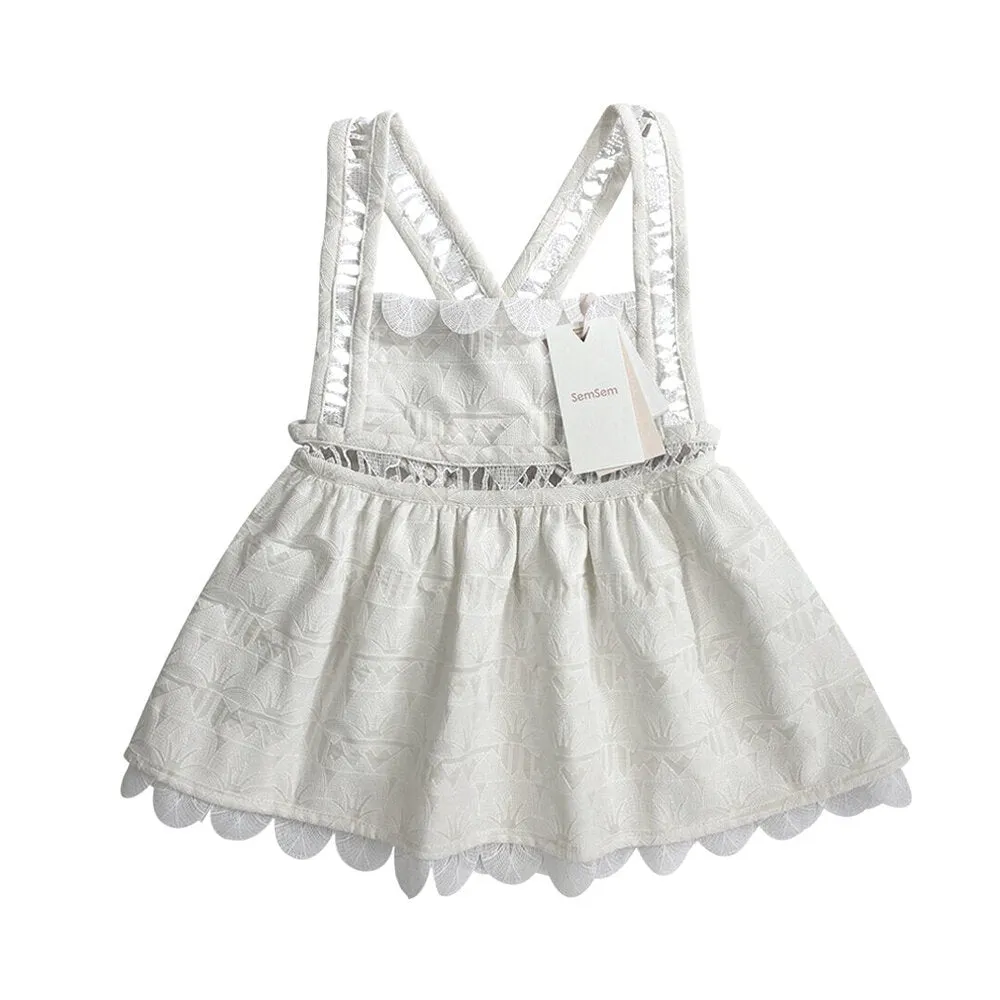Girls Lotus Smock Top - Cream