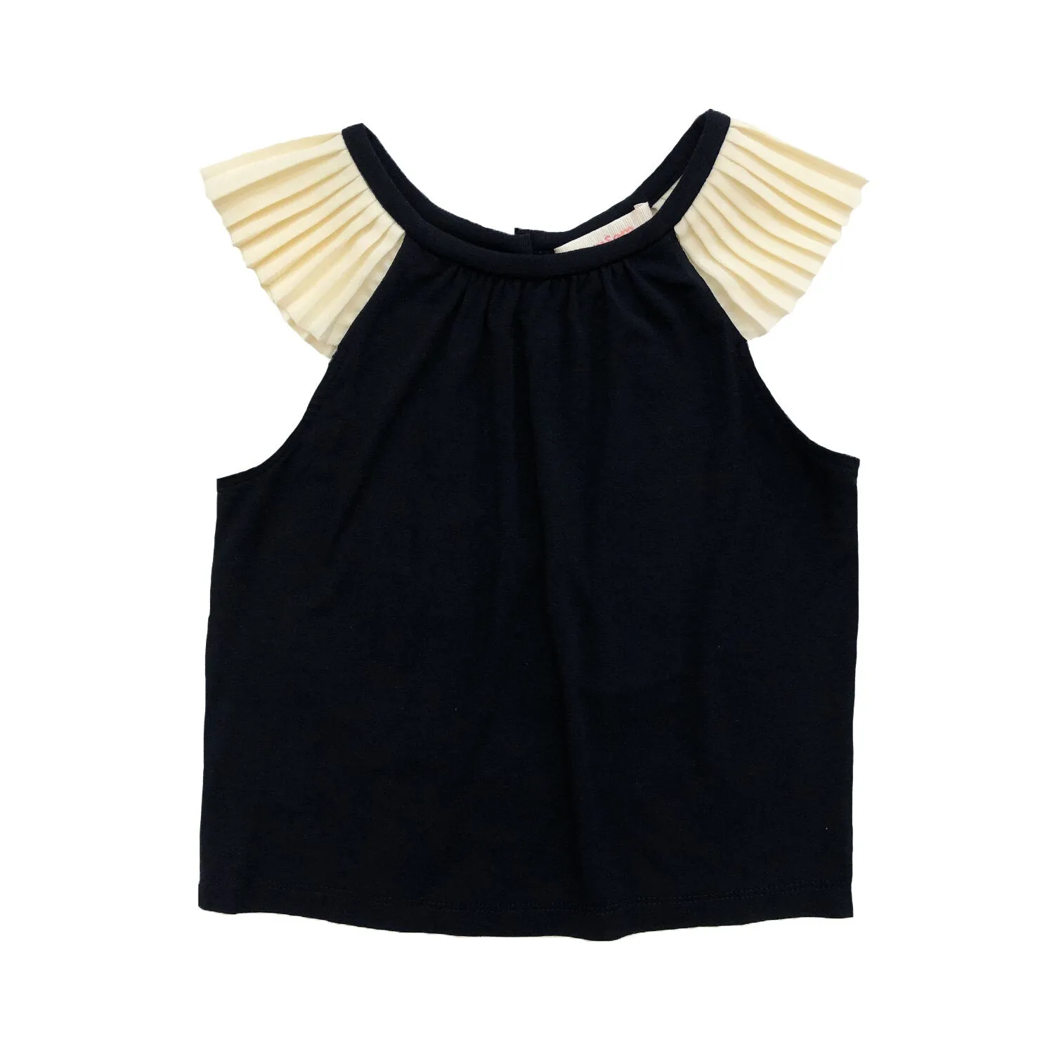 Girls Maryam Jersey Pleated Top - Meteorite