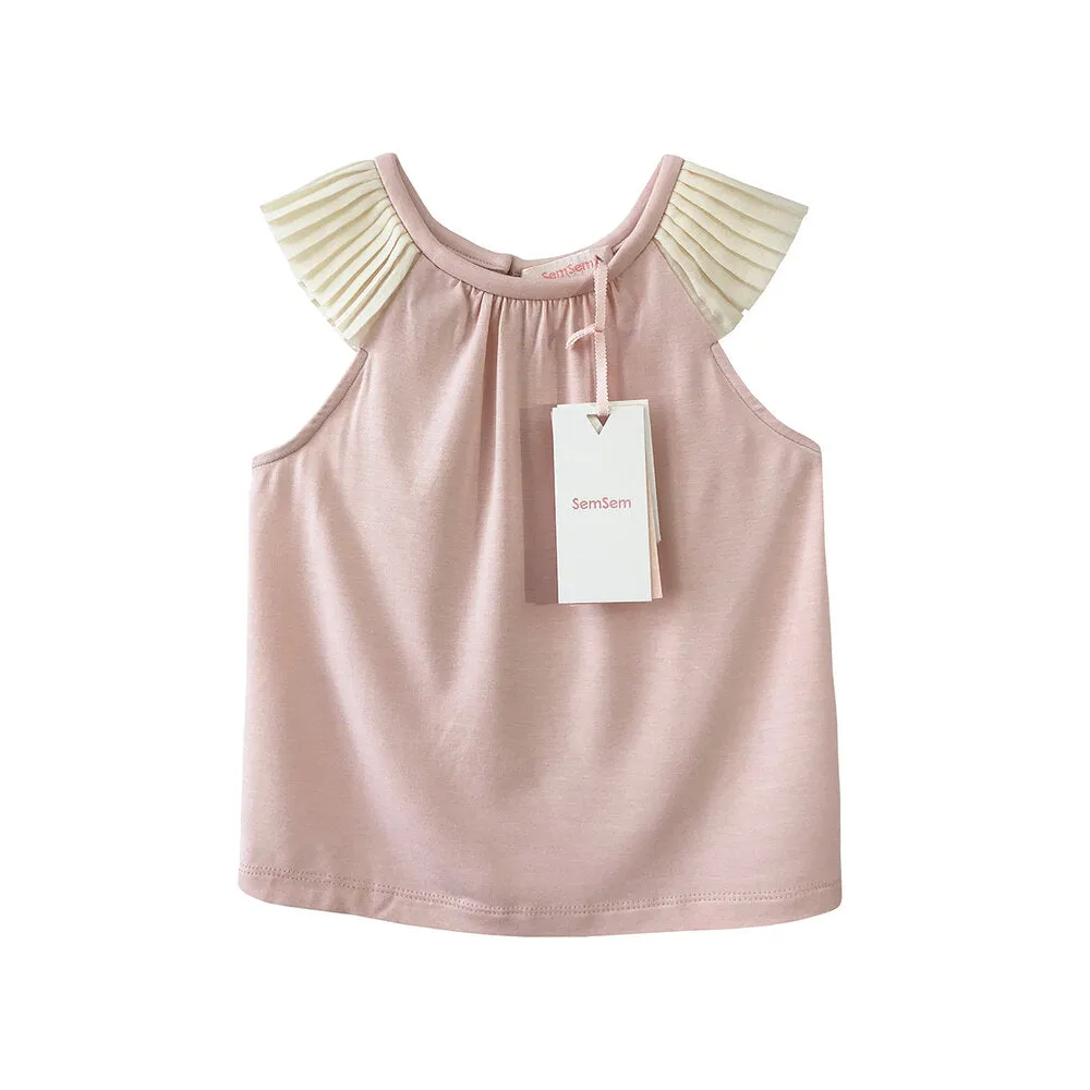 Girls Maryam Jersey Top - Pale Blush