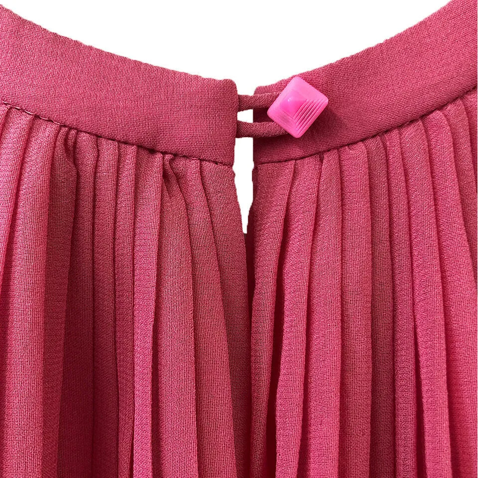 Girls Maryam Pleated Top - Azelia Pink