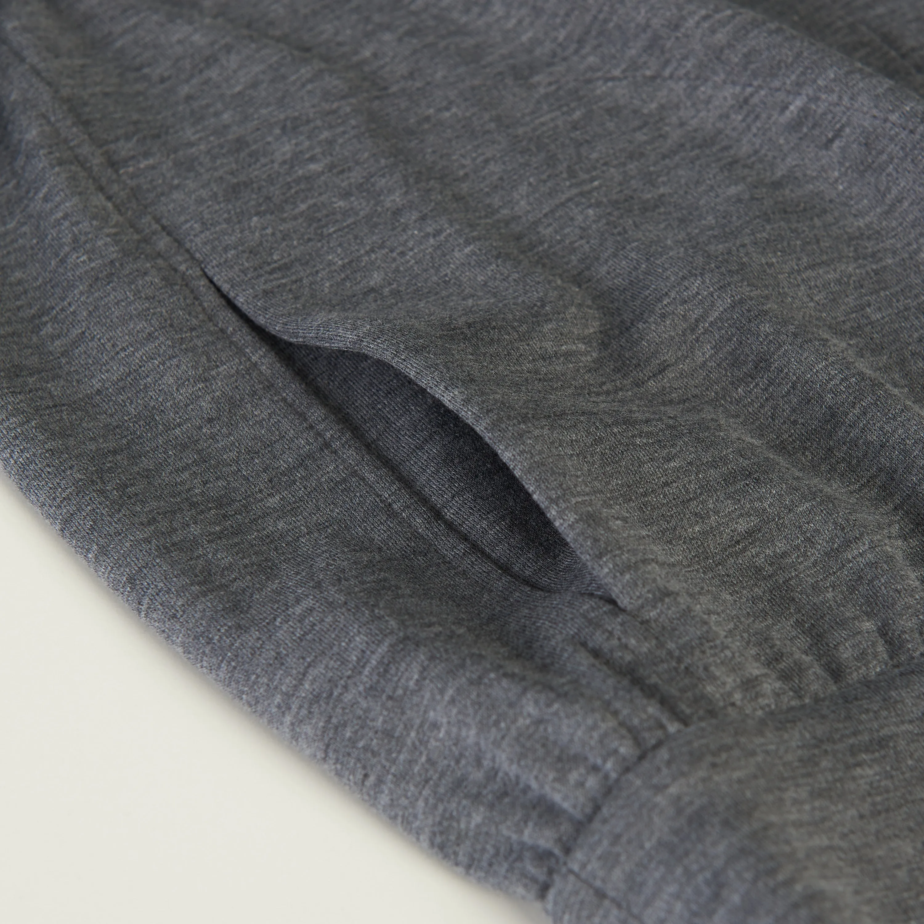 Gray Interlock Hooded Sweatshirt - Monili Stripe Embroidery, Cotton & Silk
