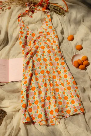 Halter Neck Floral Mini Dress