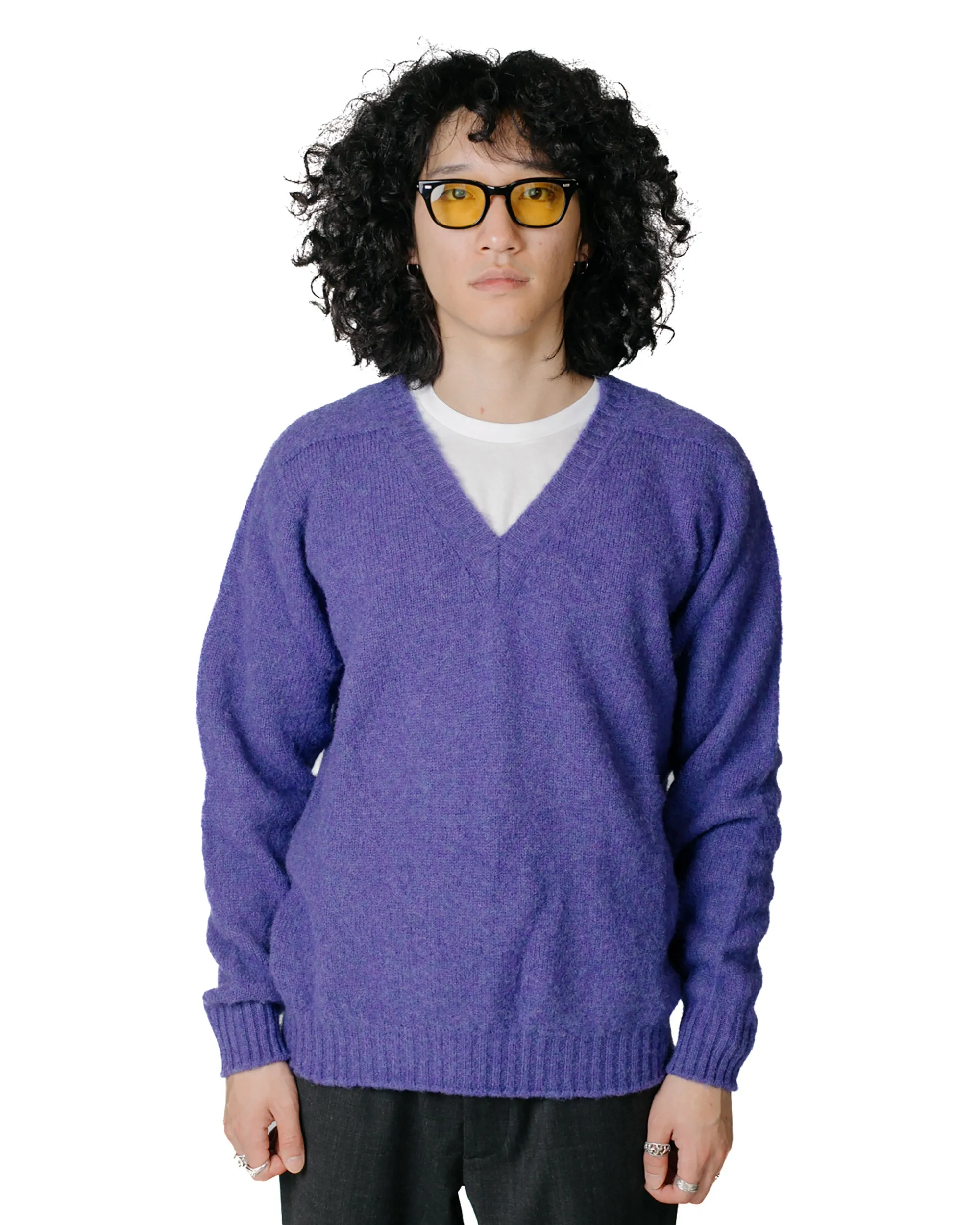 Howlin' Shaggy Bear V Neck Violet Dreams