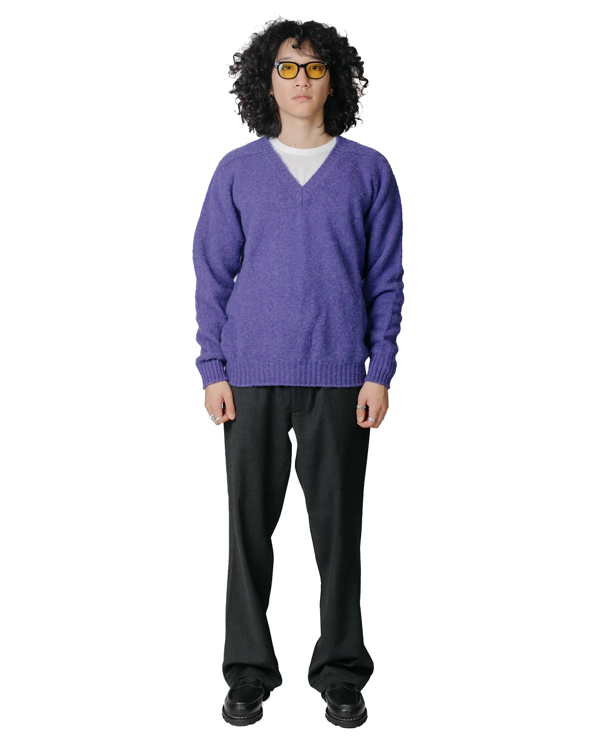 Howlin' Shaggy Bear V Neck Violet Dreams
