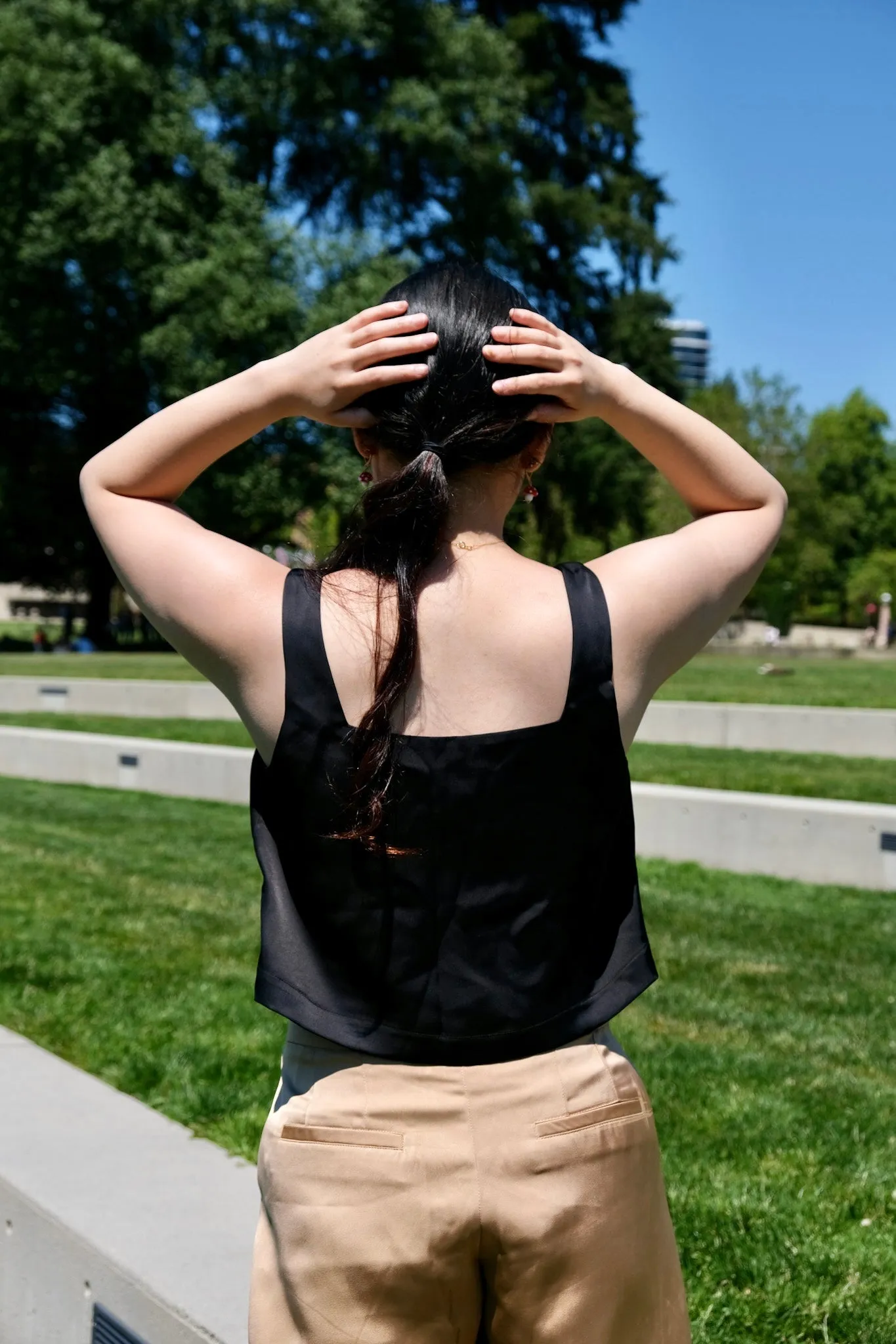 Jordan Silk Square Neck Tank