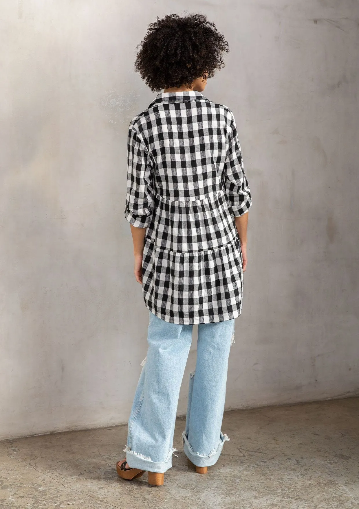 Jules Gingham Tiered Tunic