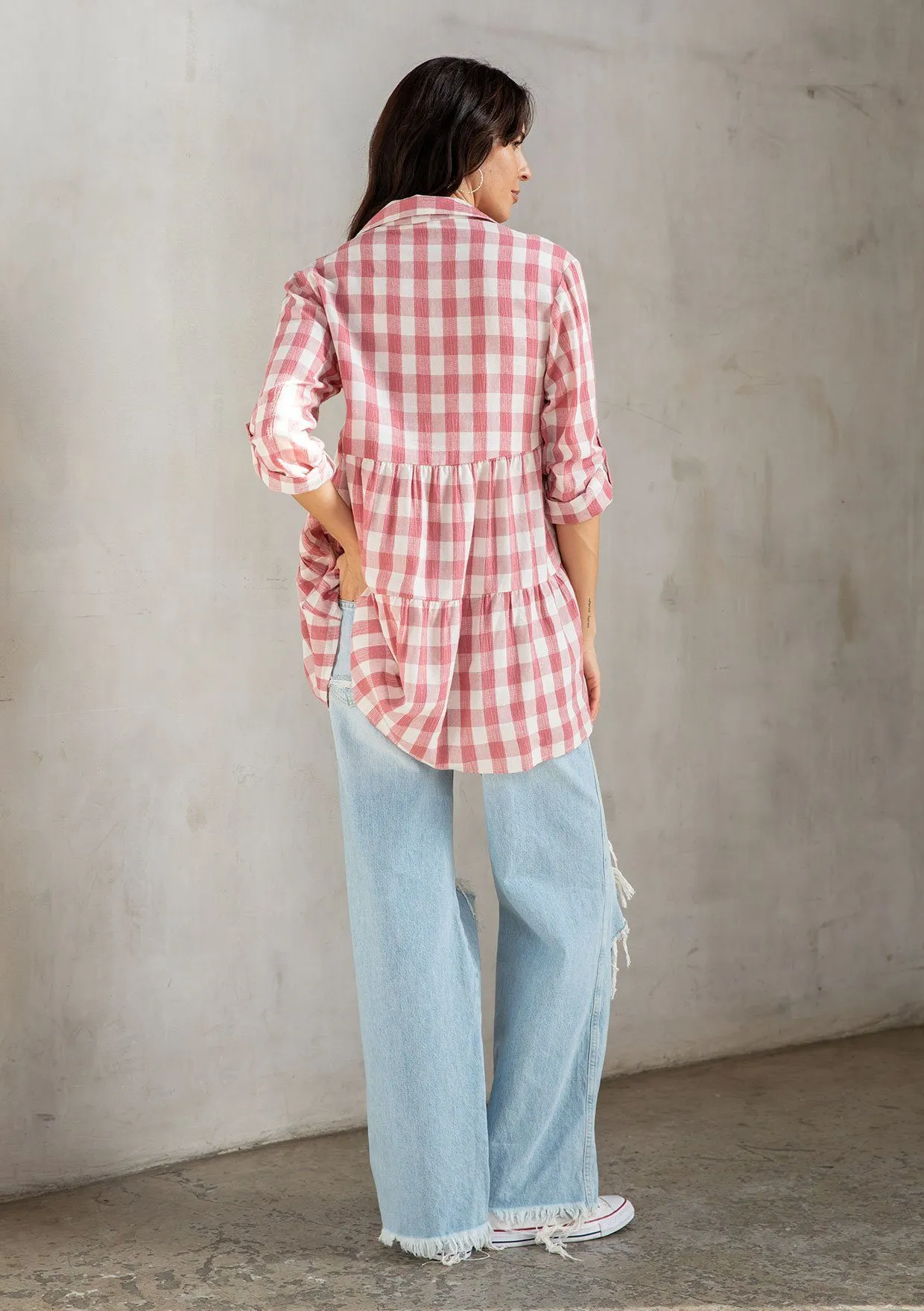 Jules Gingham Tiered Tunic
