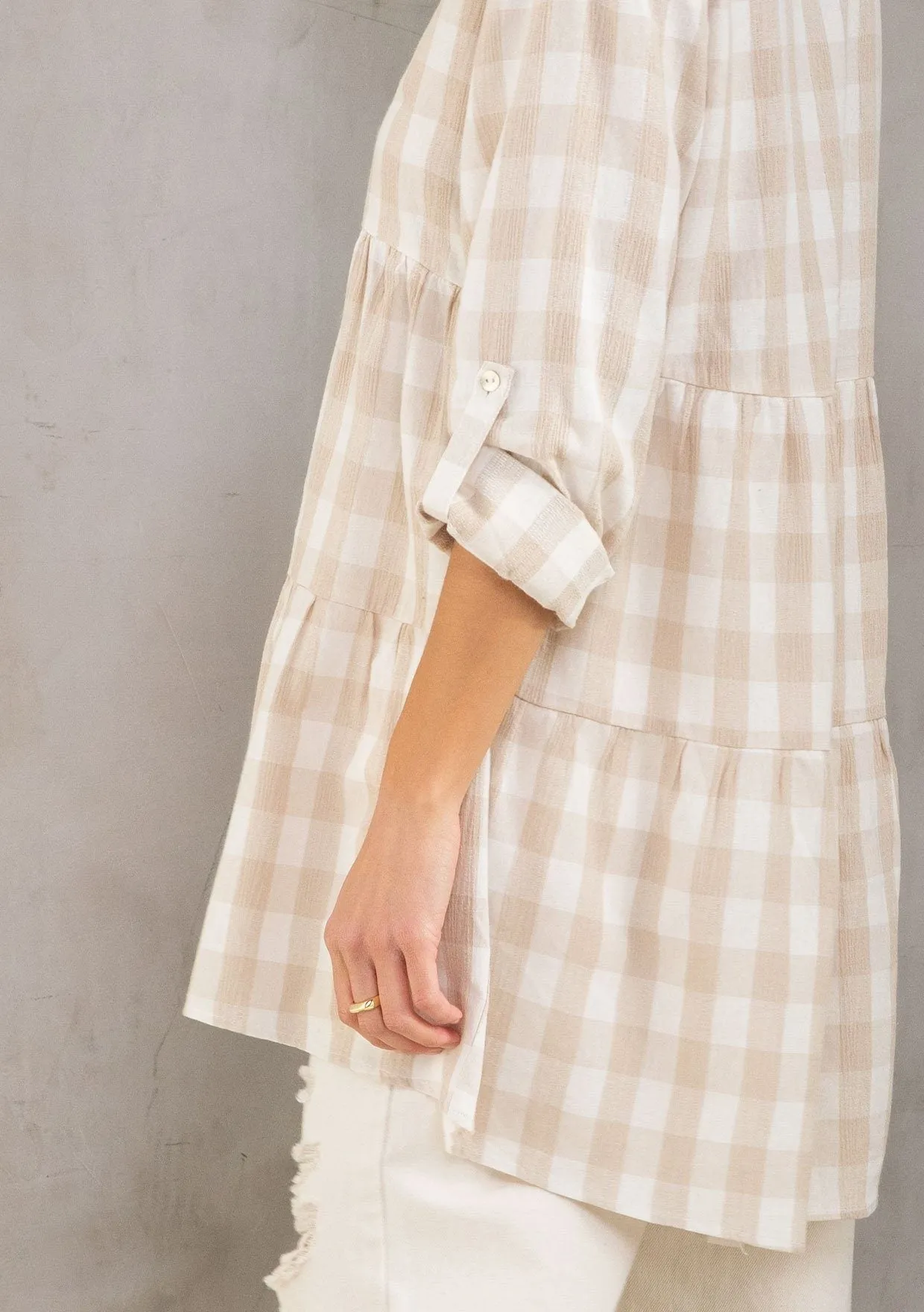 Jules Gingham Tiered Tunic