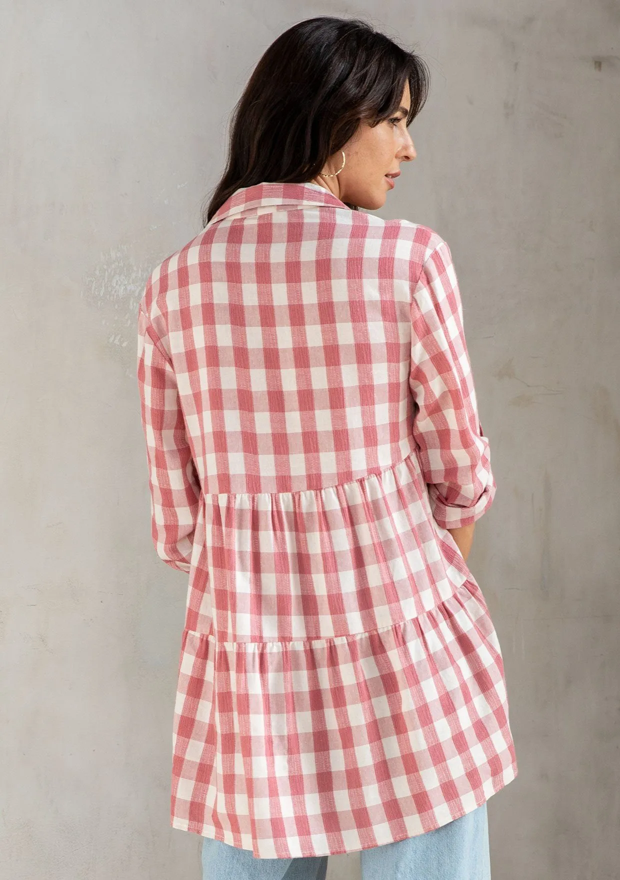 Jules Gingham Tiered Tunic