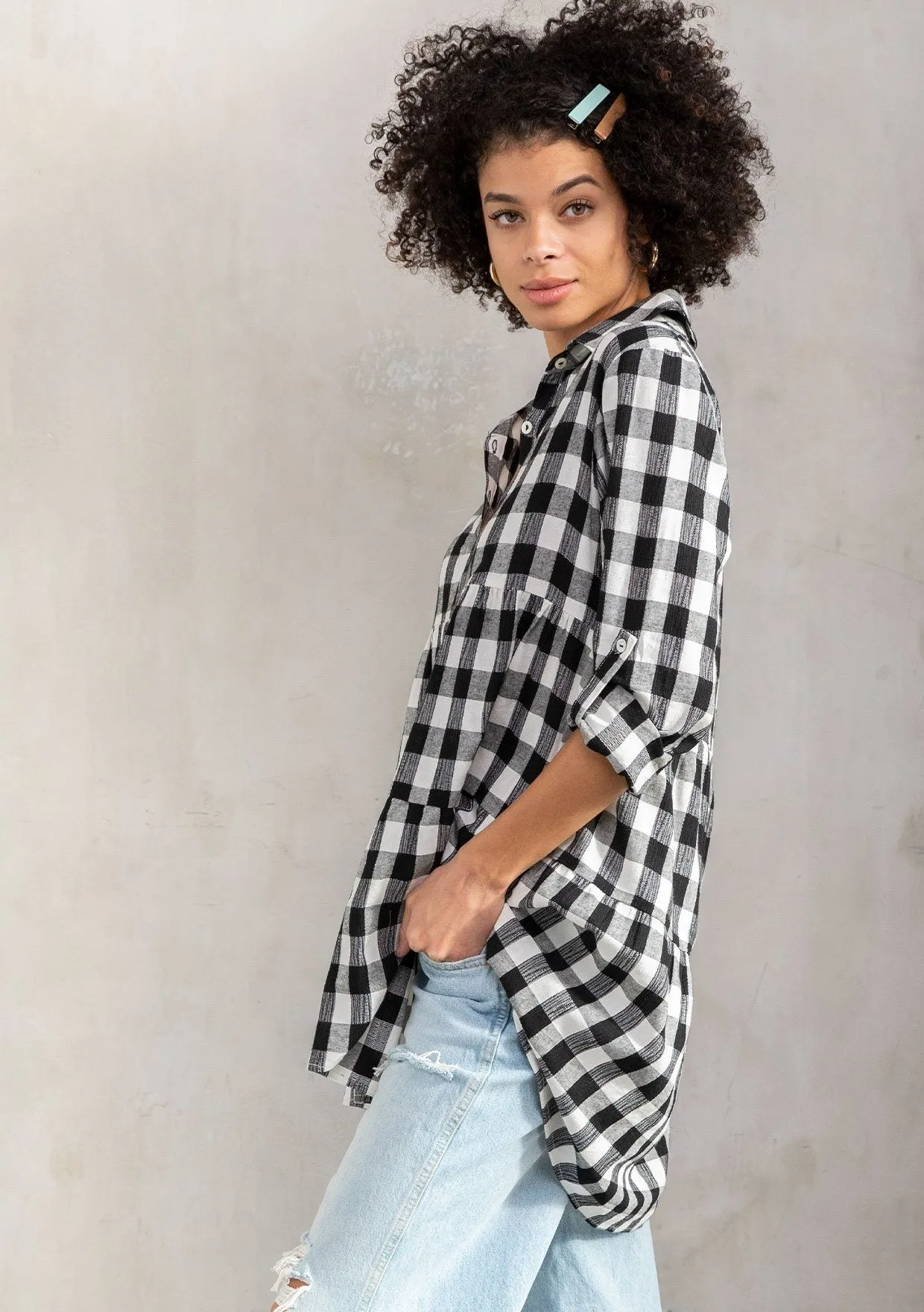 Jules Gingham Tiered Tunic