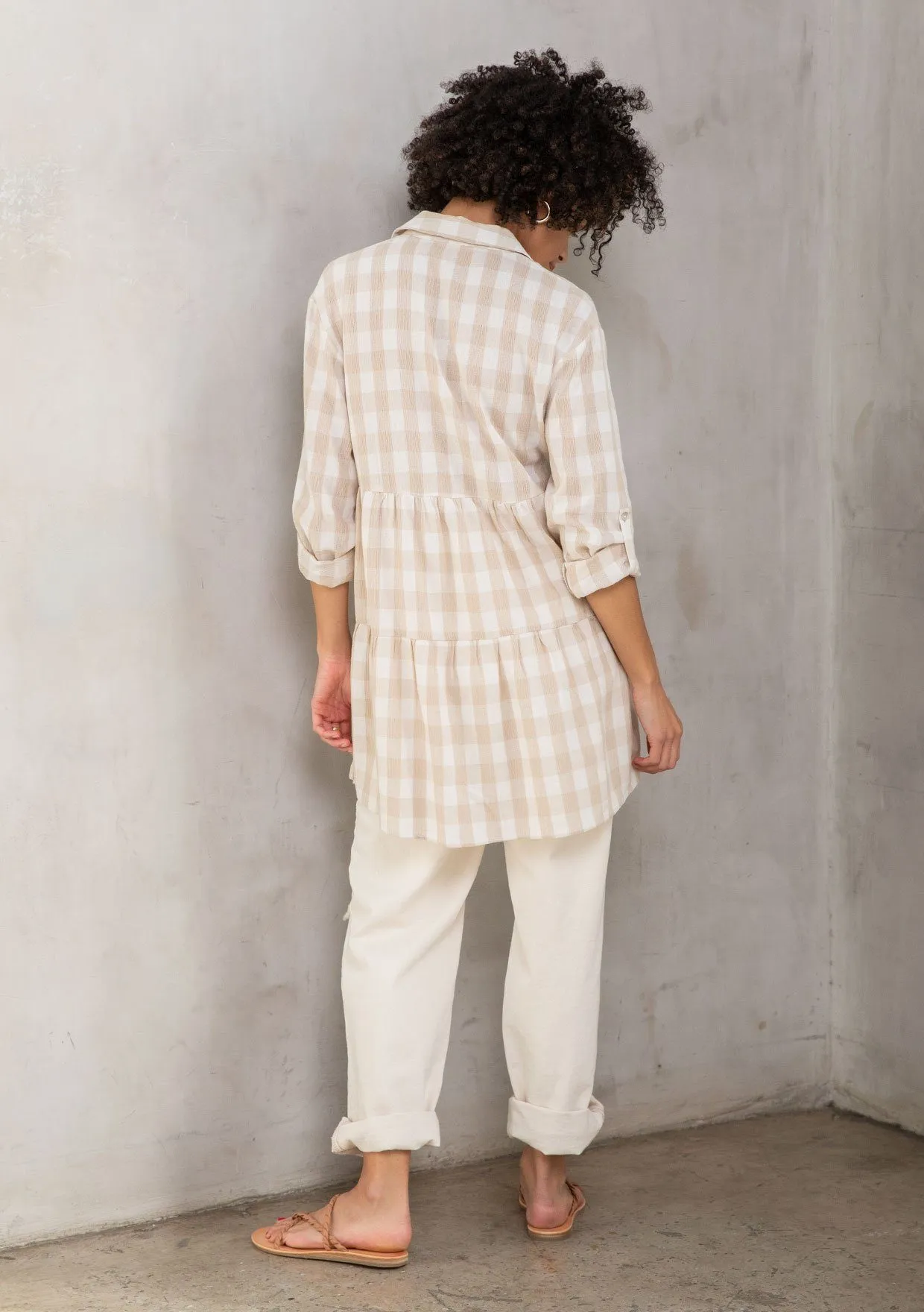Jules Gingham Tiered Tunic