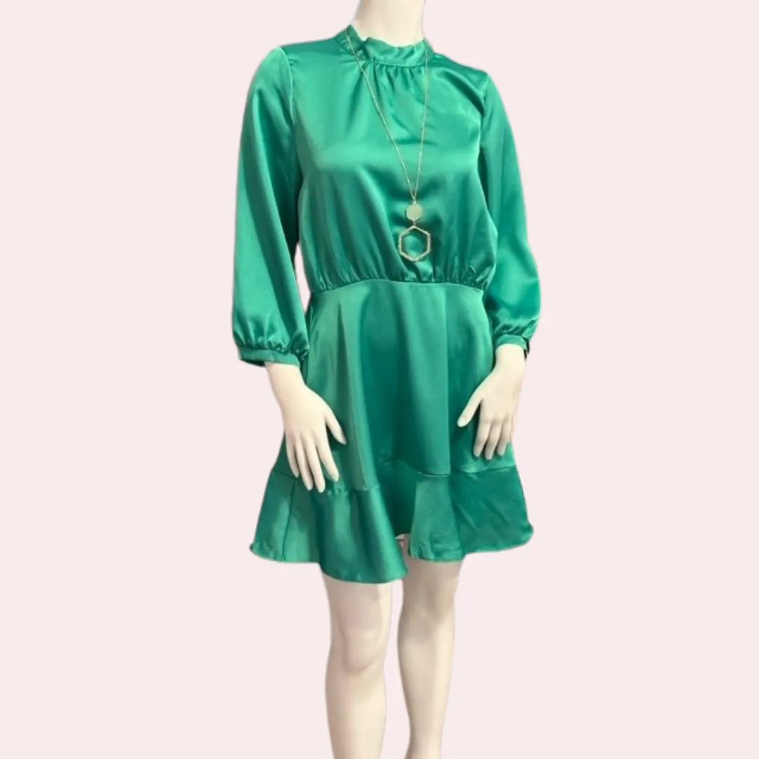 Kelly Green satin  dress