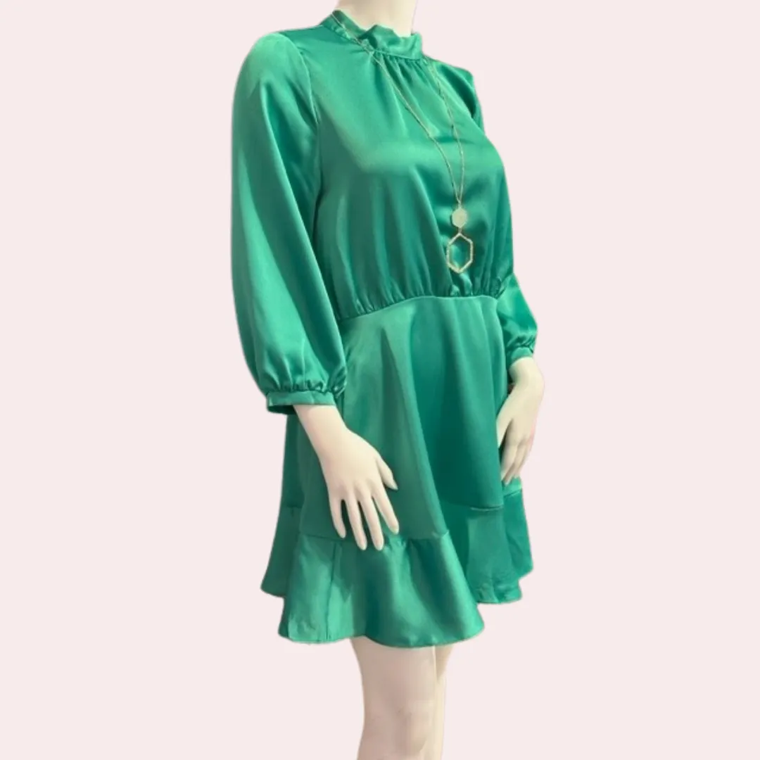 Kelly Green satin  dress