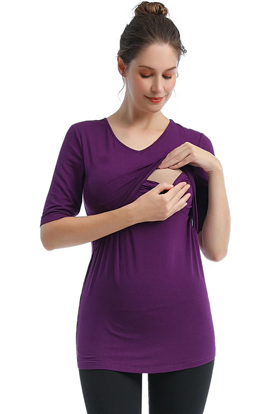 Kimi   Kai Essential Maternity & Nursing Tiered Top