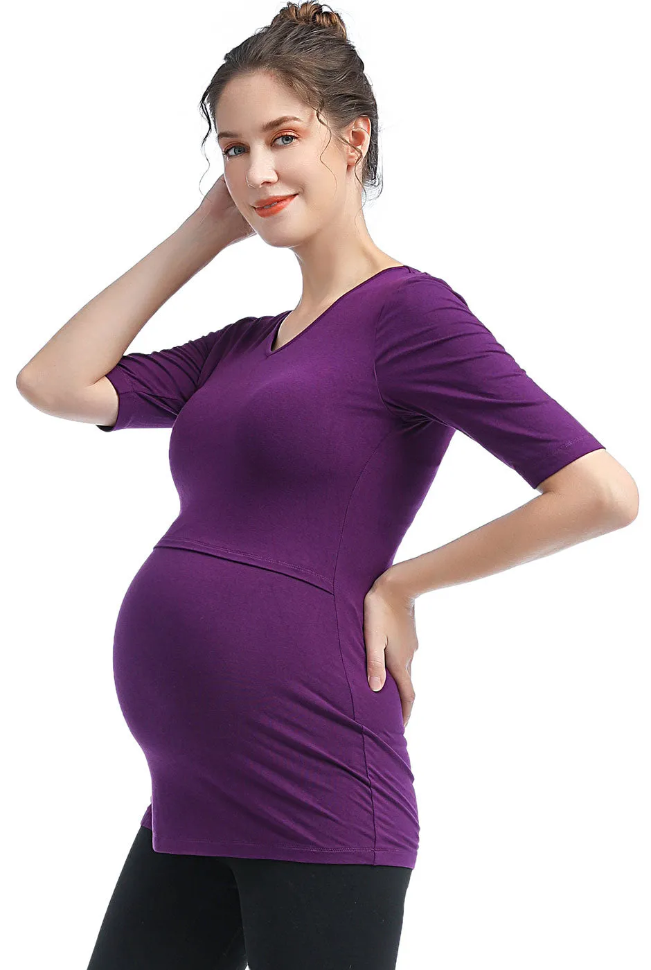 Kimi   Kai Essential Maternity & Nursing Tiered Top