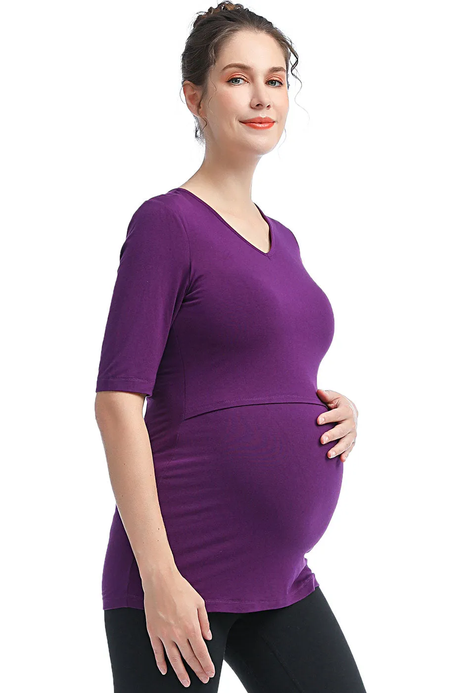 Kimi   Kai Essential Maternity & Nursing Tiered Top