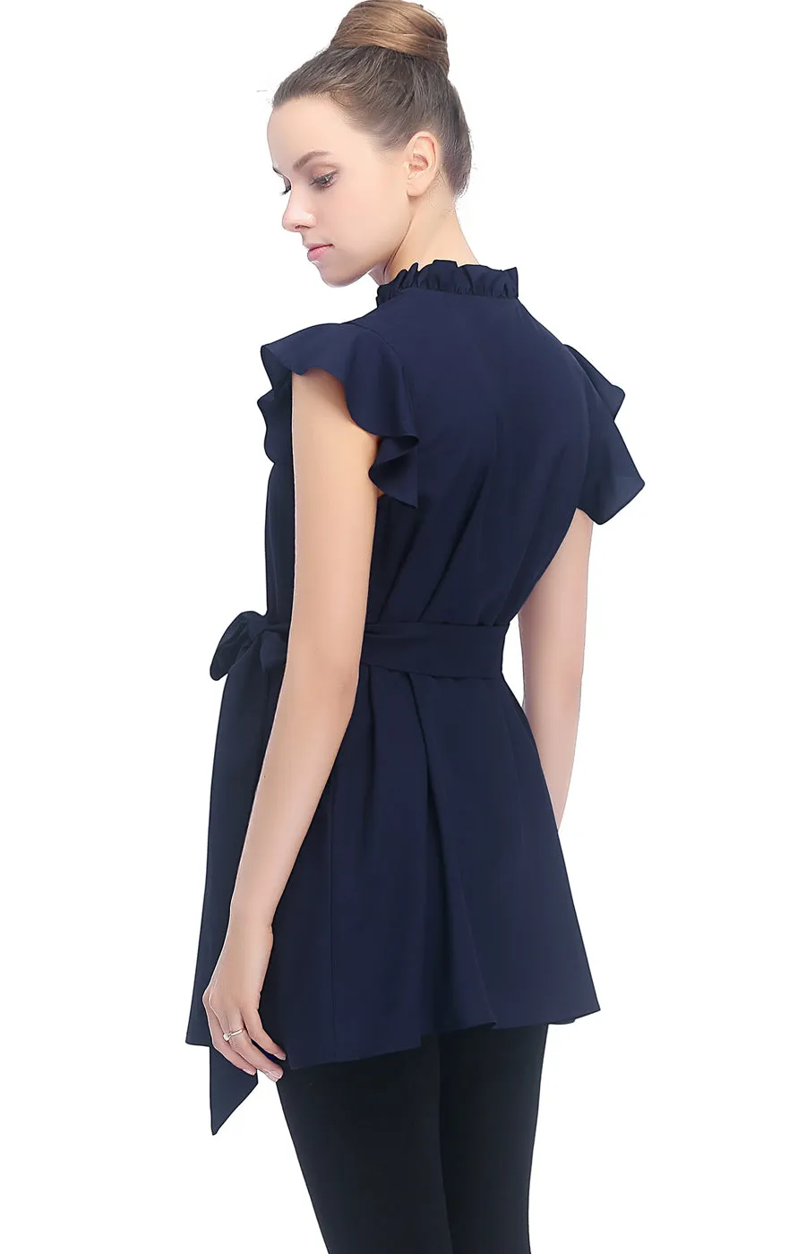 Kimi   Kai Maternity "Karlena" Flutter Sleeve Top