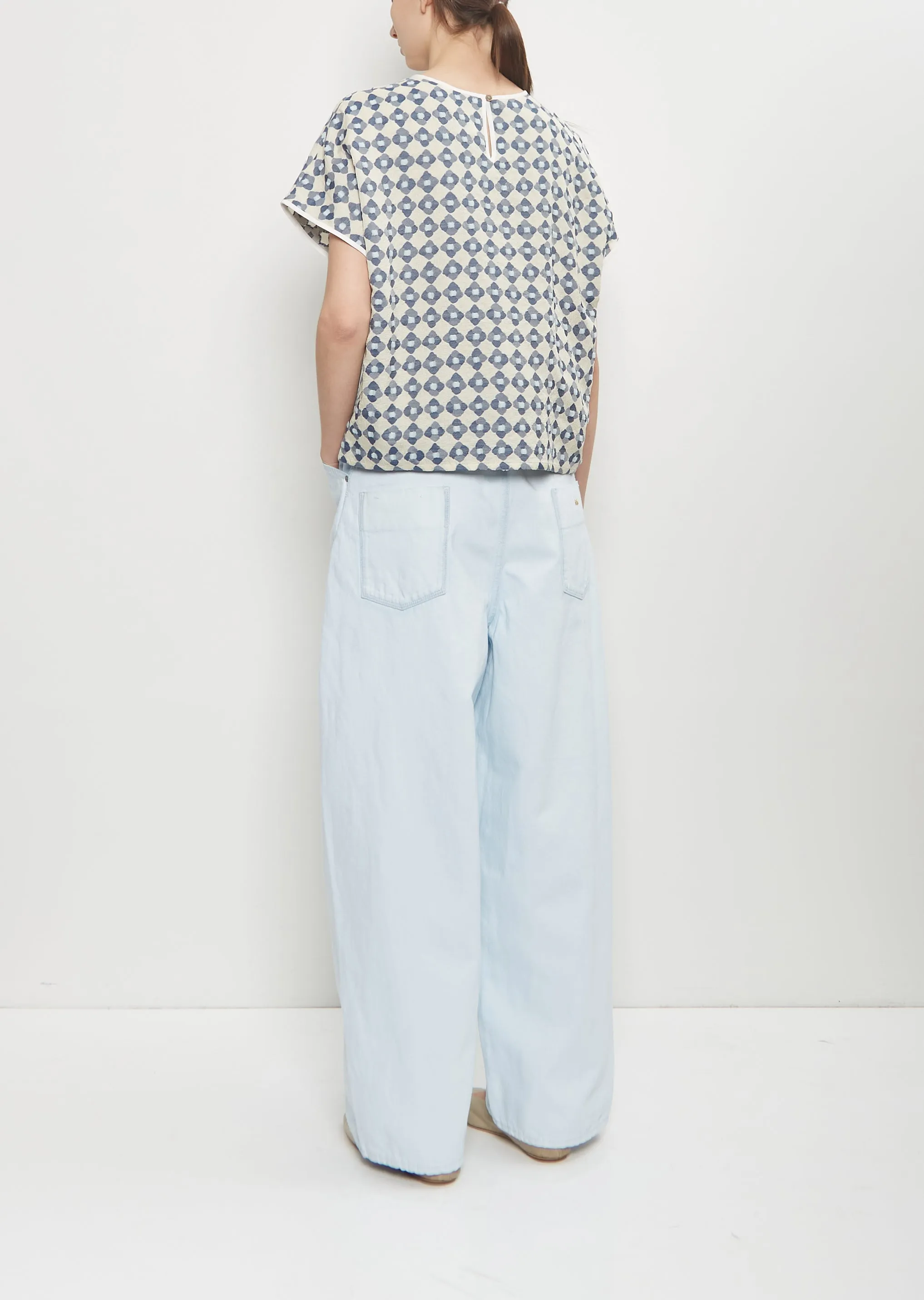 Kukku Kakku Cotton Silk Blouse — Ecru