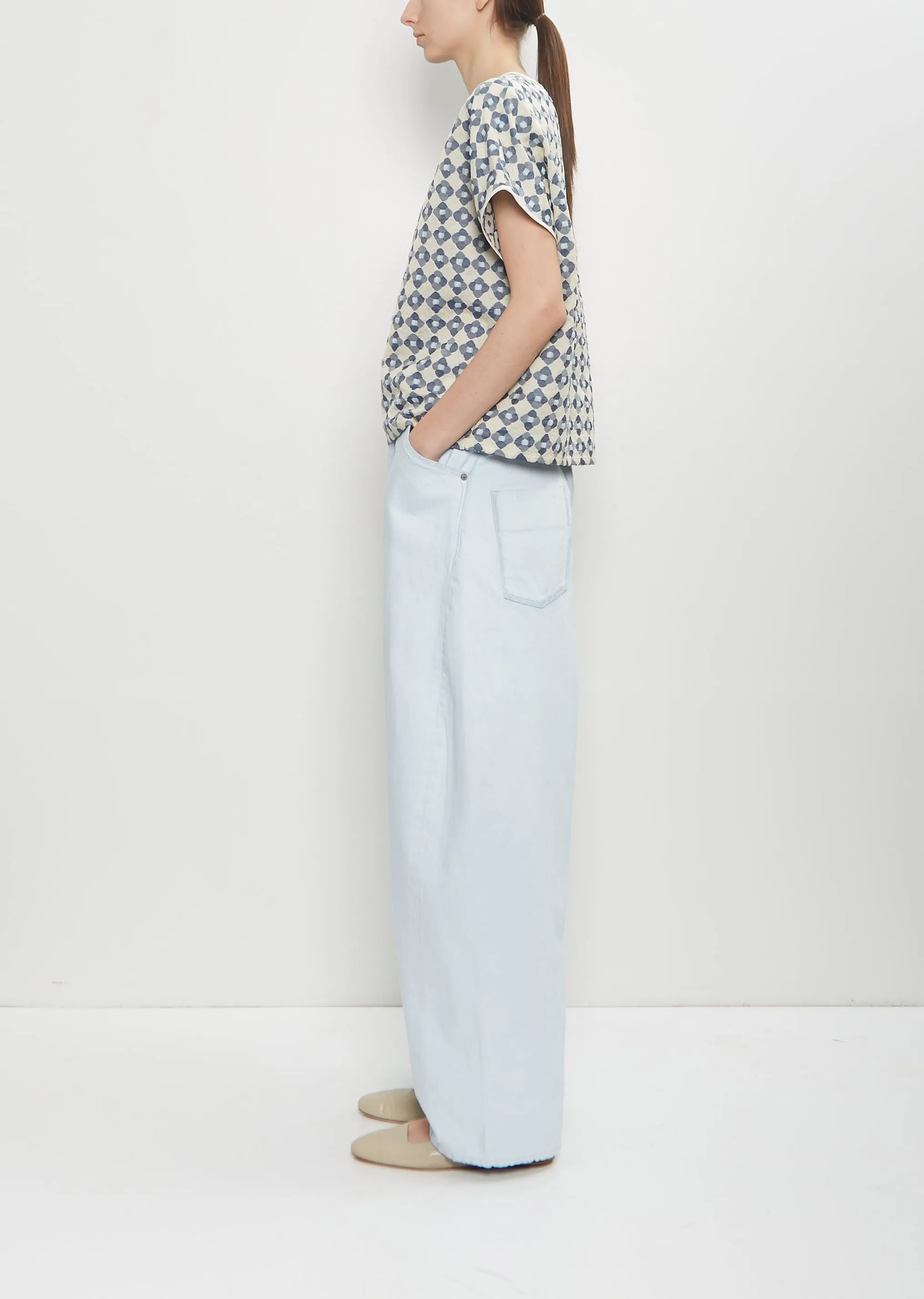 Kukku Kakku Cotton Silk Blouse — Ecru