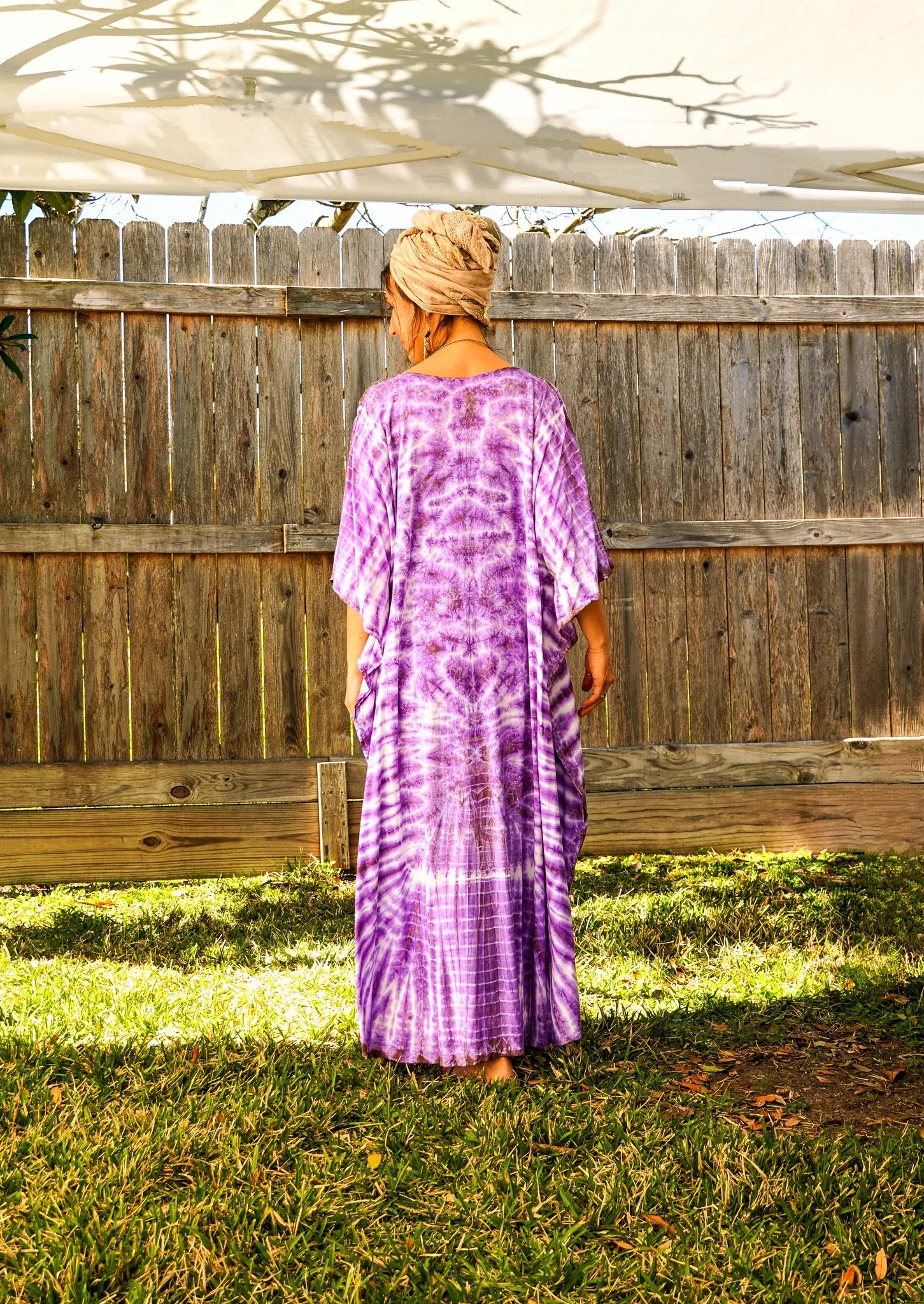 Lavender Mist Tie-Dye Kaftan